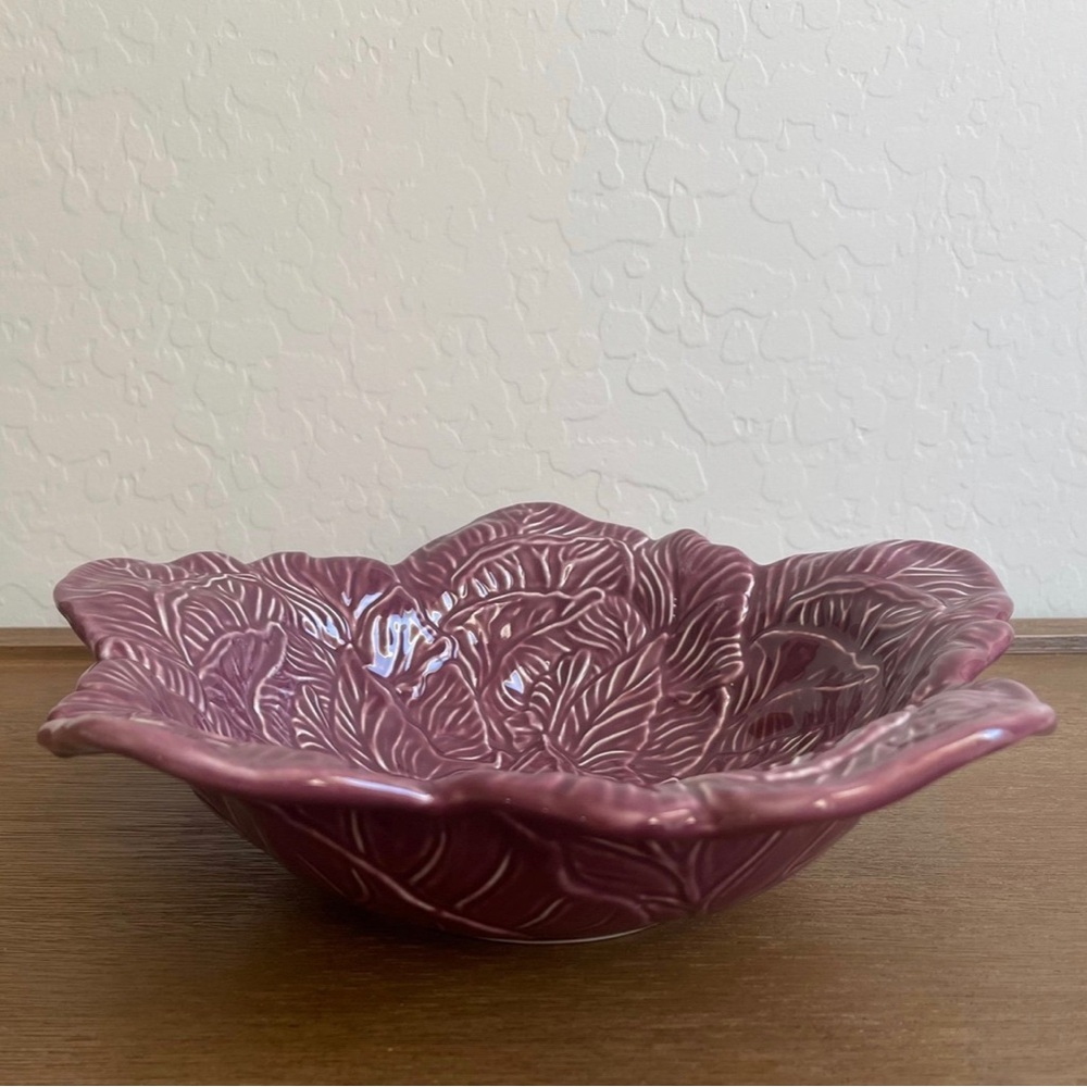 John Derian Cabbage Stoneware Serving Bowl Purple - Picture 6 of 6